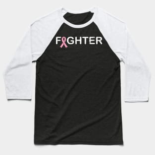 Breast Cancer Fighter  World Cancer Day  Ribbon Baseball T-Shirt